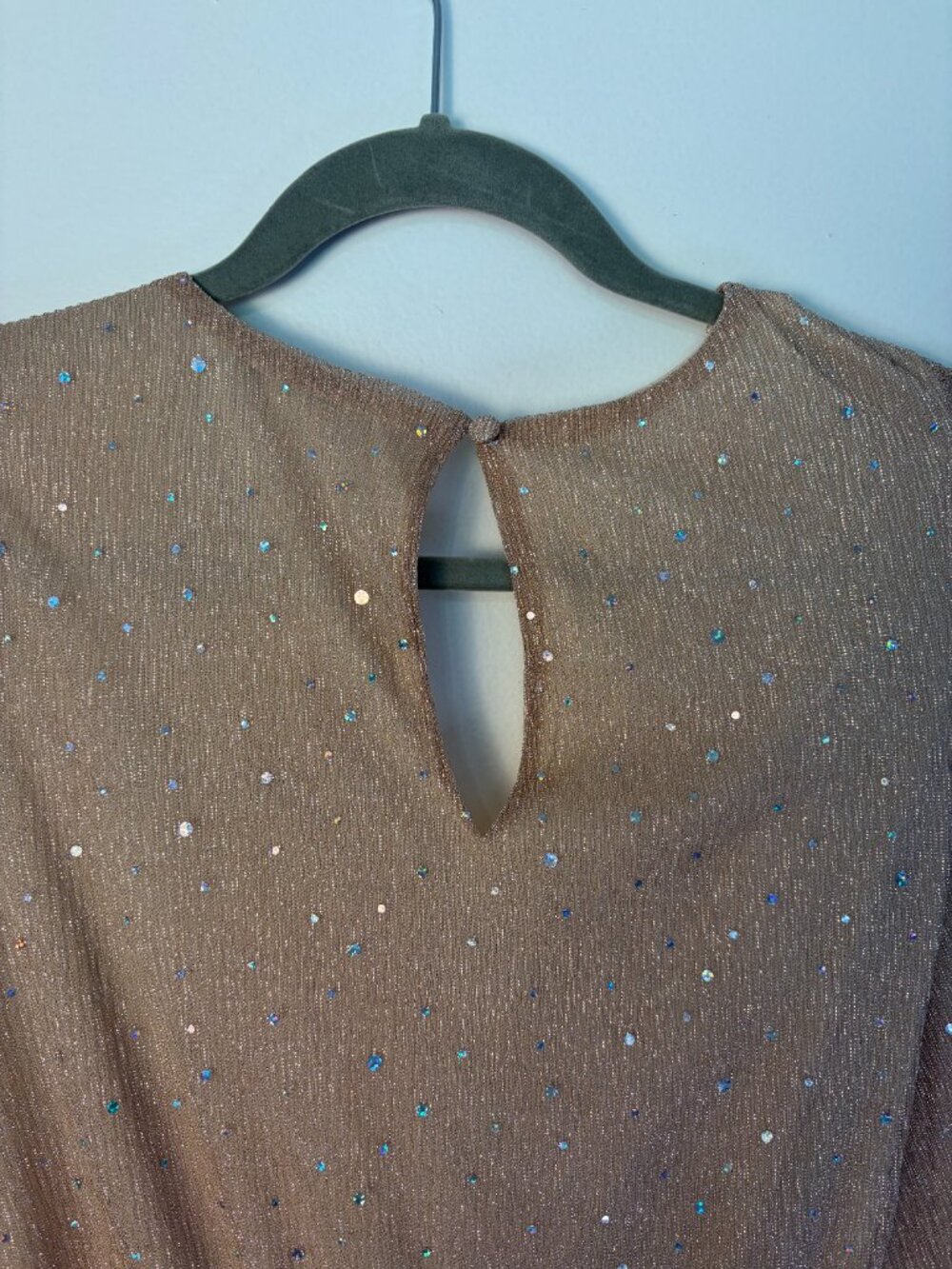 Baltic Born Abigail Sparkle Gown In Champagne Longsleeve Wrap Maxi Dress (NWT) - Picture 8 of 10